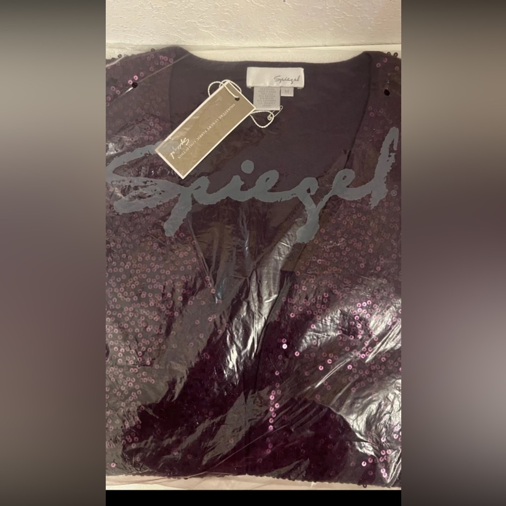 Spiegel Purple sequin duster
